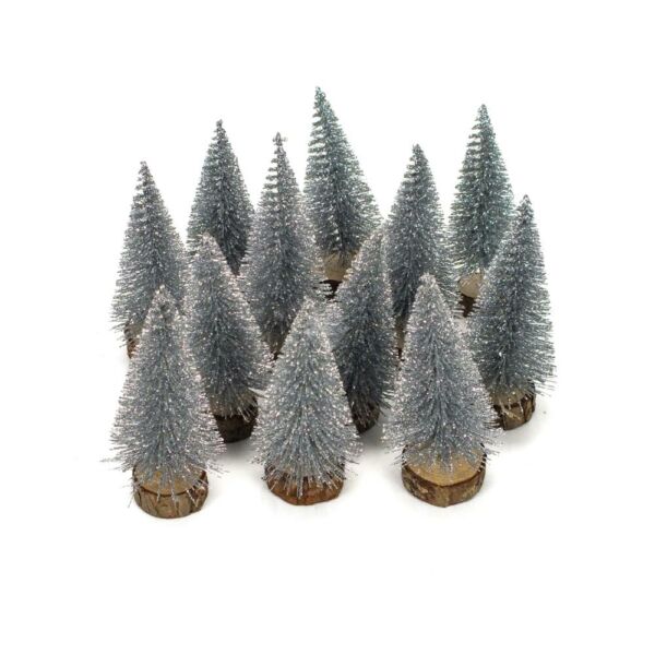 Ezüst fenyőfa 6cm