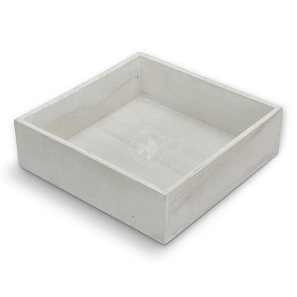 Négyzet dekorláda 20x20cm FEHÉR