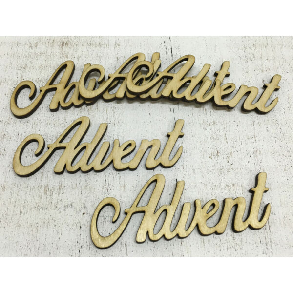 Natúr fafelirat "ADVENT" 9,5x3,5cm