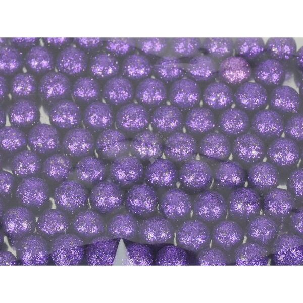 Csillámos dekorgolyó 1,2cm lila