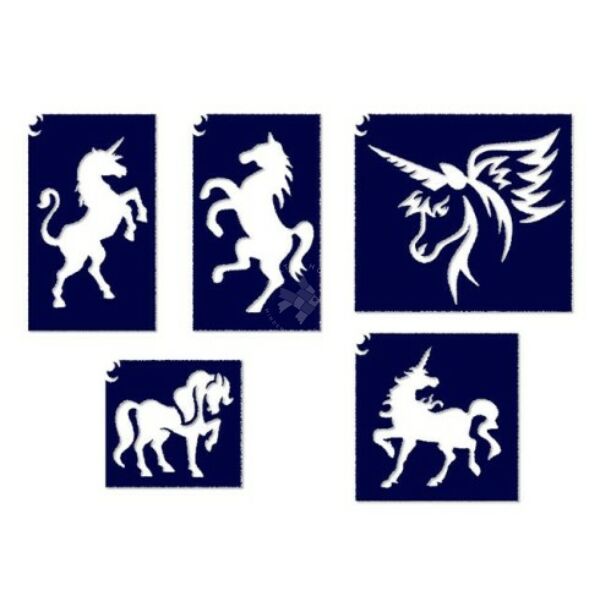 csillámtetoválás sablon unikornis