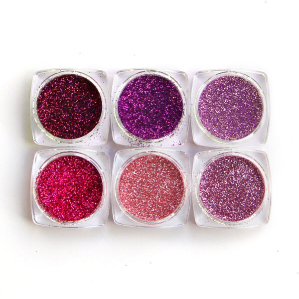 Csillámpor szett 6x2,5ml - PINK LADY