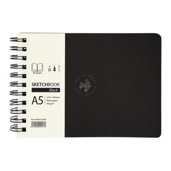 vázlatfüzet fekete lapok