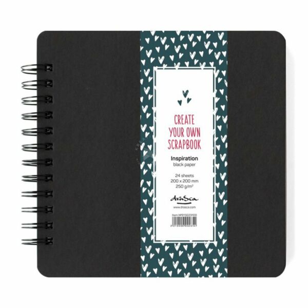 spirálfüzet fekete lapokkal