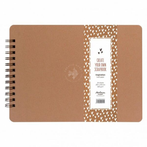 kraft scrapbook spirálfüzet