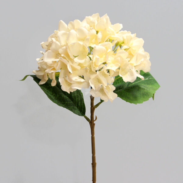 Művirág, Hortenzia krémszín, 47cm