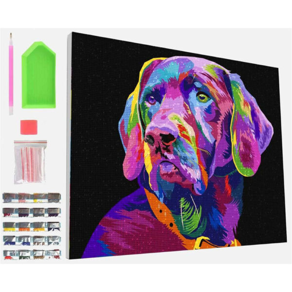 Gyémántszemes kirakó 30x40 cm, Kutya
