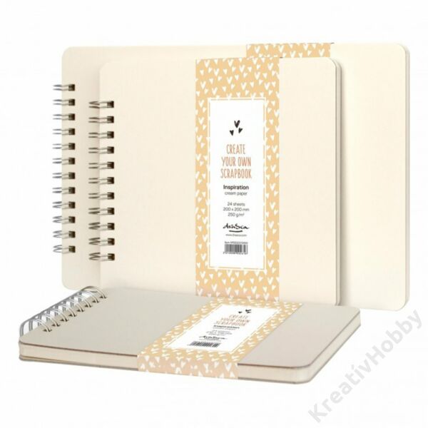 Scrapbook Inspiration Cream paper wirebound 250 g 24 sh A5 (21*14.8 cm)