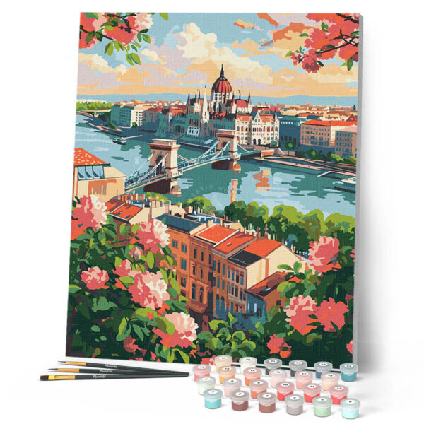 Figured'Art Számozott kifestő 40x50cm, Budapest tavasszal