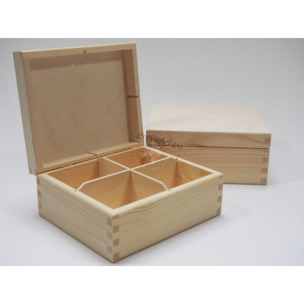 Teás doboz, 4 rekeszes