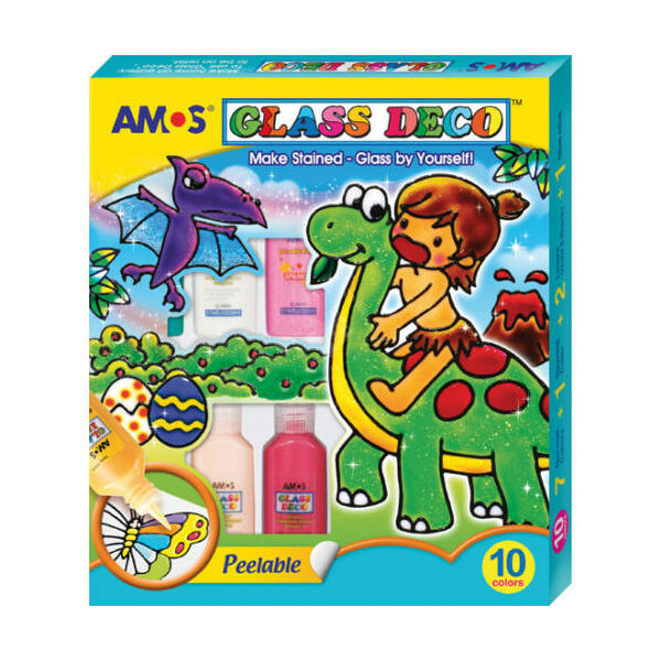 AMOS üvegmatrica-festék mintafüzettel (9x22ml+40ml)