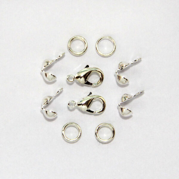 Lánckapocs Csomófogóval 10mm ezüst