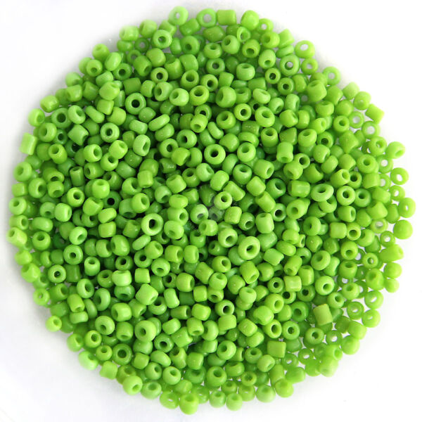 Kásagyöngy opak, Vil.zöld 2mm, 15g/cs