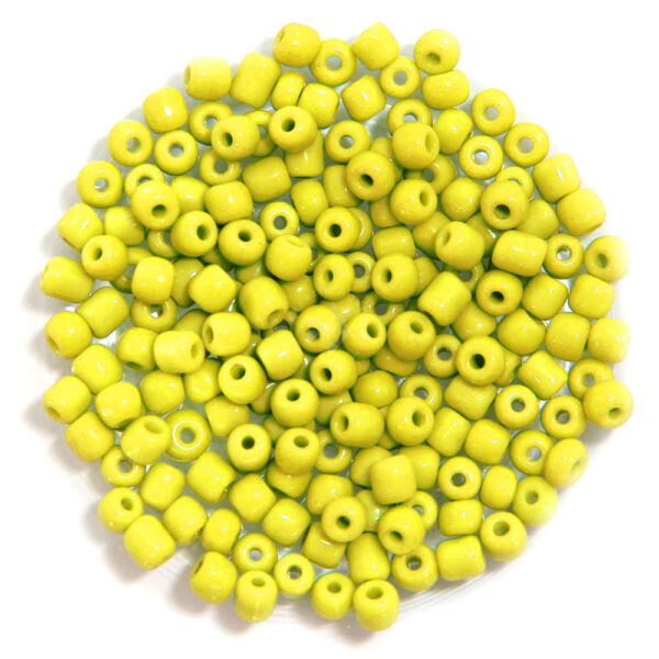 Kásagyöngy opak Sárga 4mm