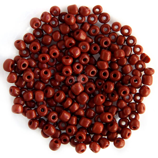 Kásagyöngy opak, Barna 4mm, 15g/cs