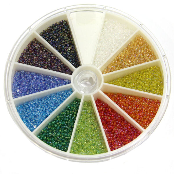 Kásagyöngy készlet szivárványos 11 szín