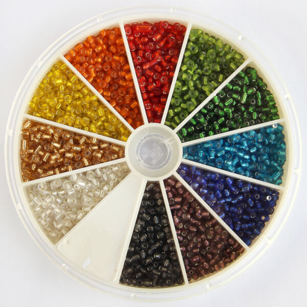 Kásagyöngy készlet ezüstközepű, 4mm