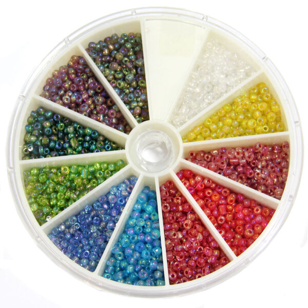 Kásagyöngy készlet Szivárványos nagy 11 szín