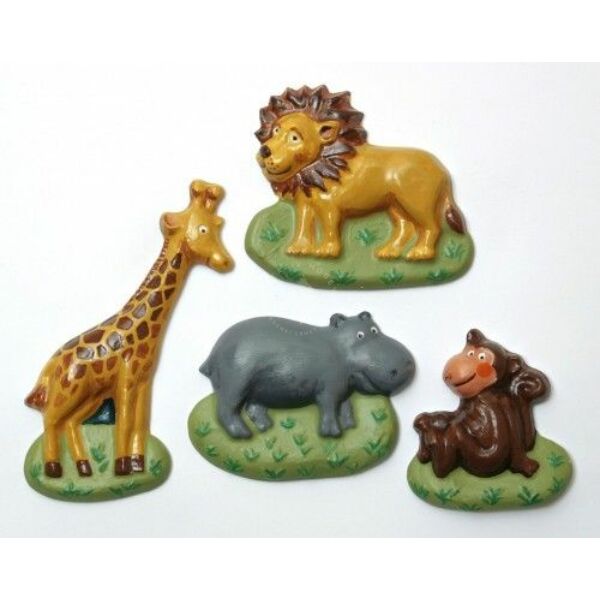 Műanyag öntőforma - Szafari állatok 4db