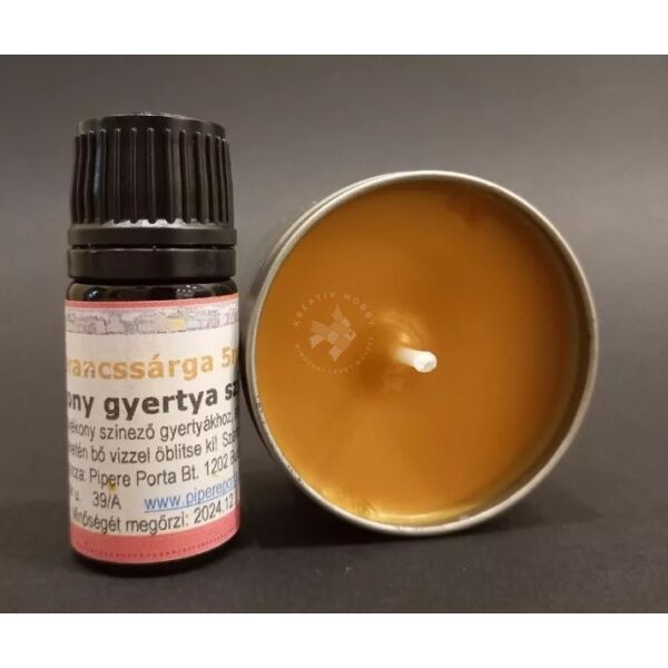 Folyékony gyertyaszínező 5ml - NARANCSSÁRGA