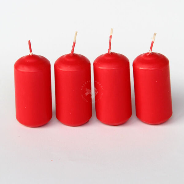 adventi gyertya mártott 4db piros