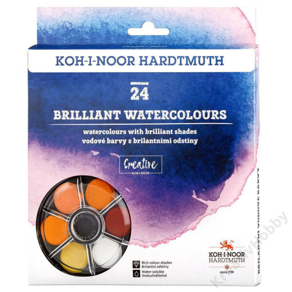 KOH-I-NOOR Brillant aquarell vízfesték 24 szín