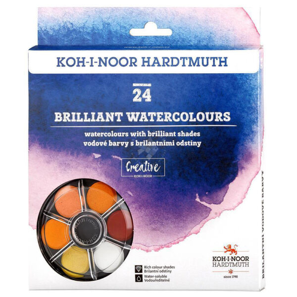 KOH-I-NOOR Brillant aquarell vízfesték 24 szín