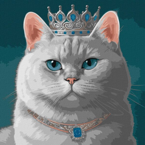 Számozott kifestő 40x40 cm, Büszke macska