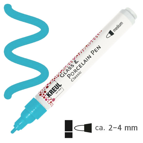 Égethető filctoll porcelánra világoskék