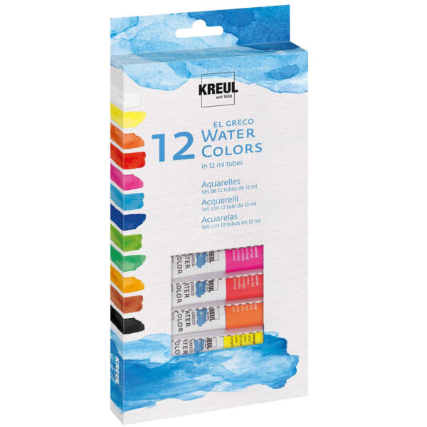 El Greco tubusos akvarellfesték készlet 12db