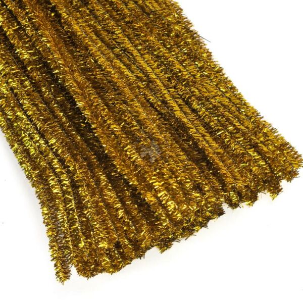 Zsenília 6mm/30cm, 10db METÁL-ARANY