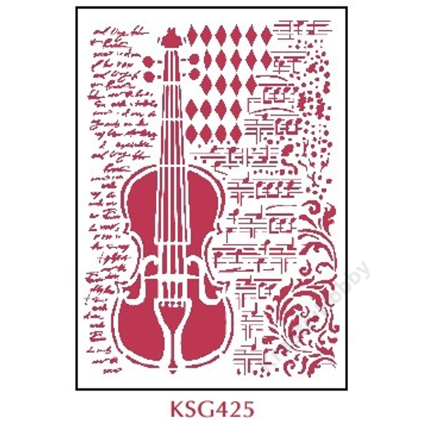 Stencil G méret 21 x 29,7 cm - Hegedű