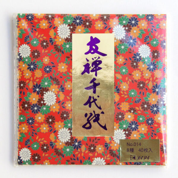 Chiyogami mintás japán origami papír, 15x15 cm, 40 lap NO.014