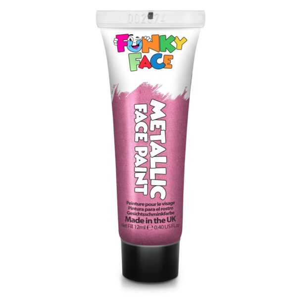 Metál arcfesték tubusban, 12ml pink