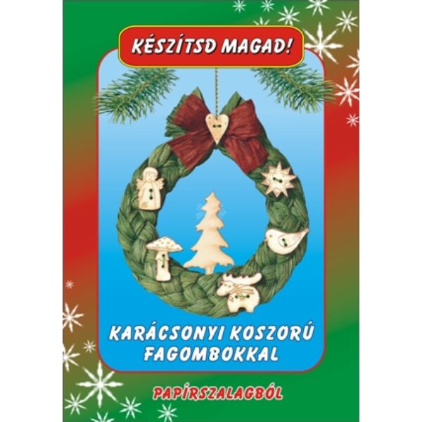 Karácsonyi koszorú fagombokkal