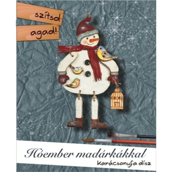 Készítsd magad - Hóember madárkákkal karácsonyfadísz