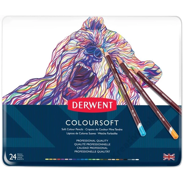 Derwent Coloursoft színesceruza-készlet 24 szín