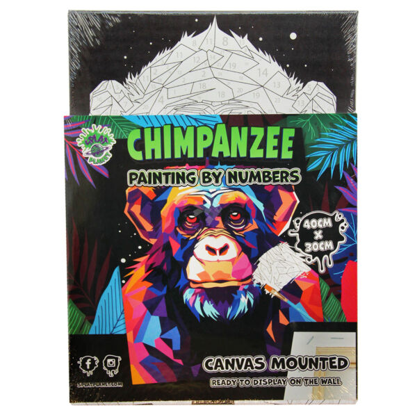 Számozott kifestő 40x30 cm, Csimpánz