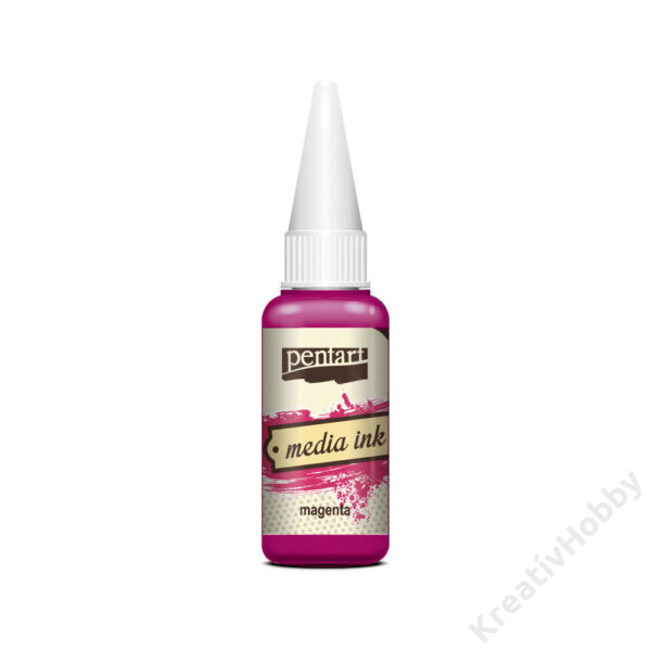 média tinta magenta