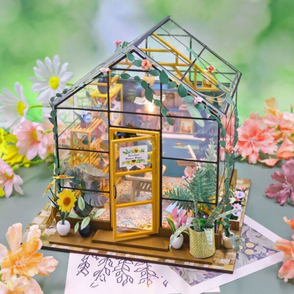 miniatűr házikó - Napfényes üvegház
