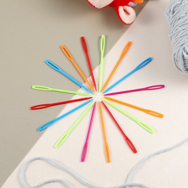 Műanyag tű 9cm, 6db