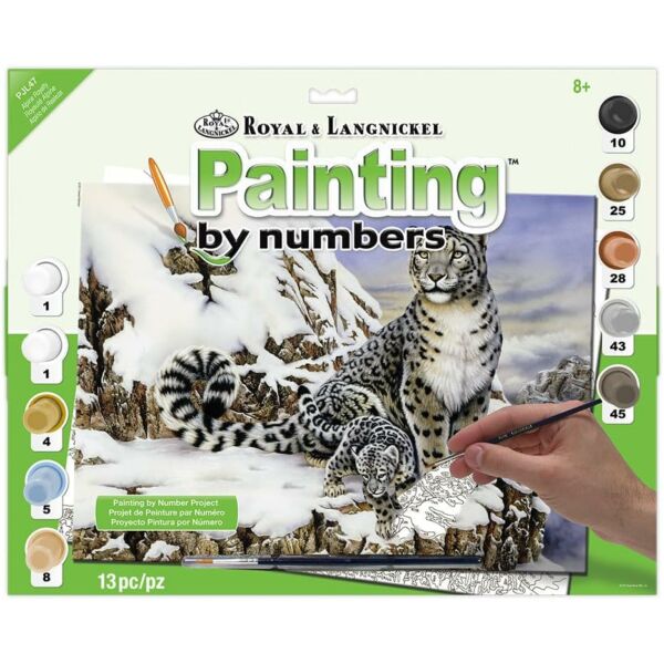 Számozott kifestő - Hópárduc