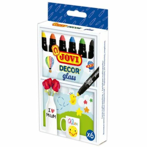 JOVI Üvegfestő viaszkréta 6db/készlet