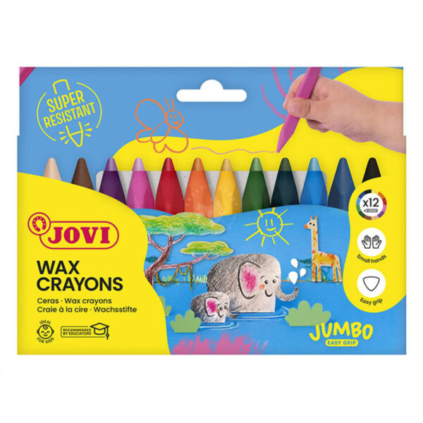 JOVI Jumbo háromszögletű zsírkréta 12db/készlet