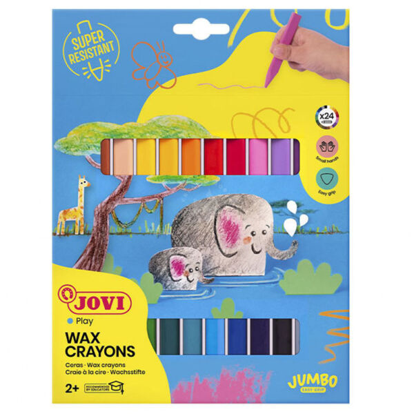 JOVI Jumbo háromszögletű zsírkréta 24db/készlet