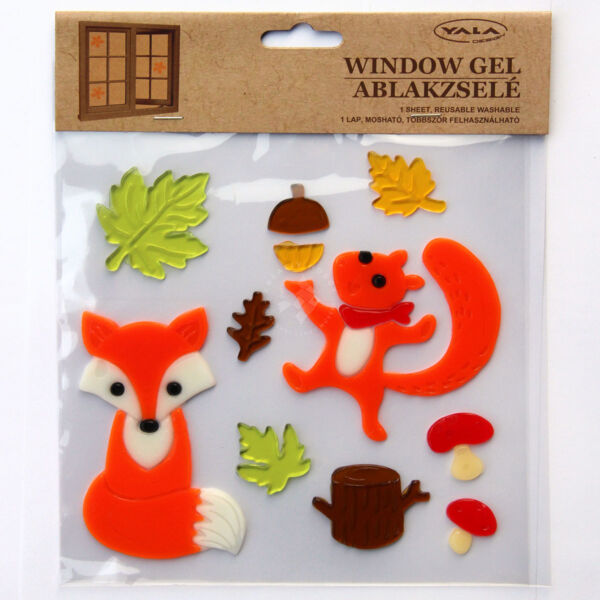 Ablakzselé, róka és mókus