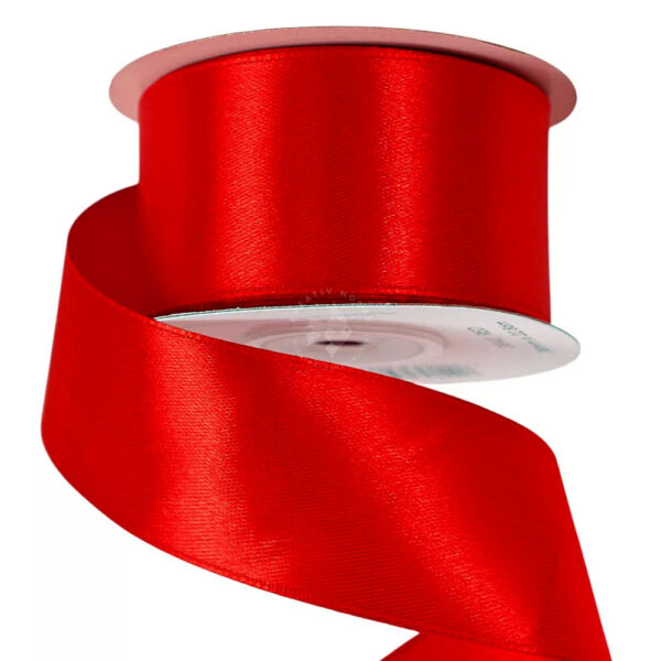 szaténszalag 3,8 cm széles PIROS