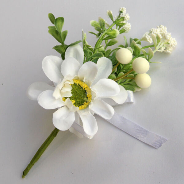Művirág, Margaréta betűző FEHÉR 17cm