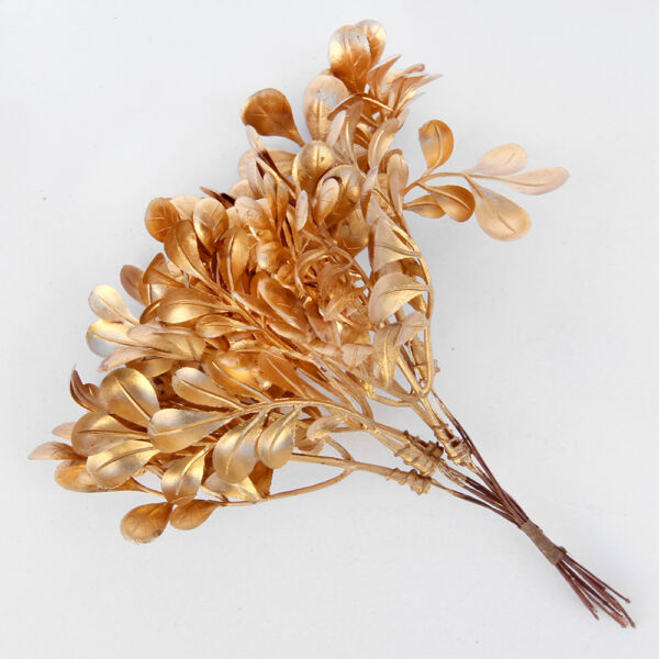 Buxus levelek betűző 6db, 17cm ARANY