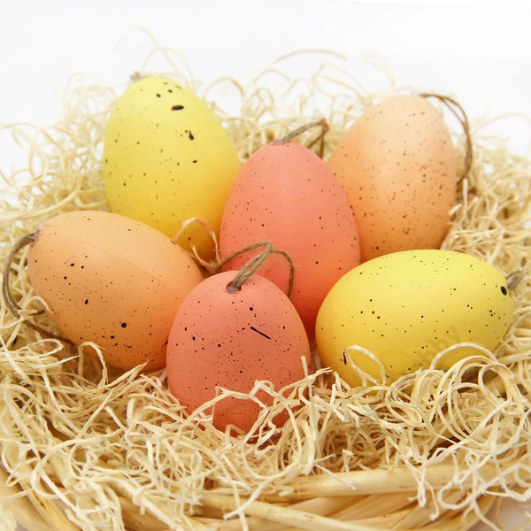 műanyag húsvéti dekor tojások 6db